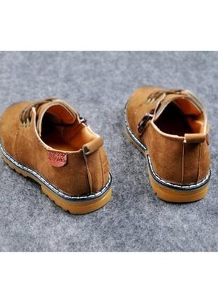 Туфли детские эко-замша wsx коричневые 21 - 36 р.4 фото
