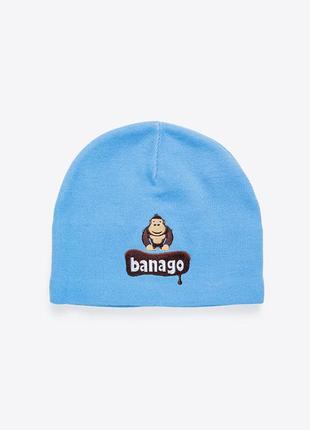 Шапка флисовая зимняя голубая флісова зимова beanie classic manroof🇨🇳1 фото