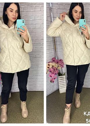 Стильна демісезонна куртка весняна батал великий розмір