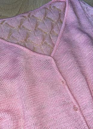 Розовая кофта женская на весну лето осень состояние идеальное размер икс с м2 фото
