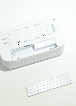 Led годинник з термометром electronic alarm clock white6 фото
