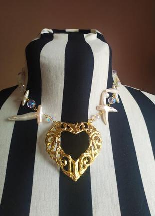 Vintage fairy🧚‍♀️ necklace с барочными жемчужинами и кристаллами аб4 фото