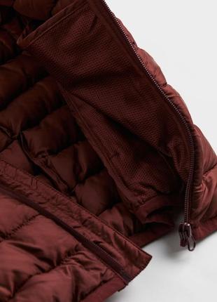 Утепленная стеганая куртка h&amp;m 0807005018 s бордовый6 фото