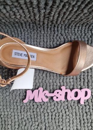 Женские босоножки на широком каблуке steve madden оригинал кожа 37р 9t295 фото