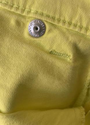 Брюки клеш trussardi jeans желто неонового цвета. винтажные брюки7 фото