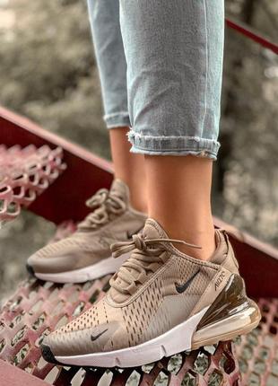 Шикарные женские кроссовки nike air max 270 brown3 фото