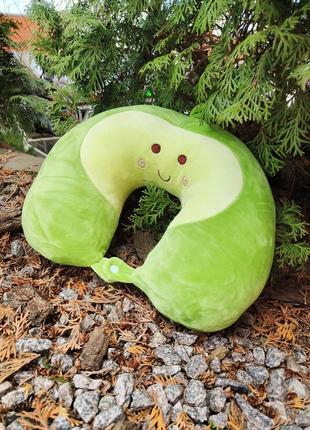 Дорожная подушка авокадо, подушка под шею1 фото