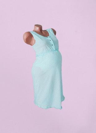 Нічна сорочка для вагітних з кнопкою для годування (тканина кулір)