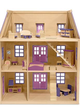 Многоэтажный кукольный домик melissa&doug md45703 фото