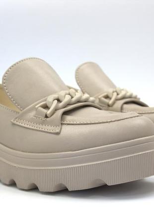 Бежевые лоферы замшевые туфли пудровые мокасины женская обувь демисезонная cosmo shoes lofer beige vel7 фото