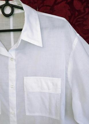 Белая длинная свободная рубашка белоснежная платье рубашка3 фото