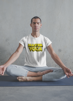 Футболка с принтом для занятий йогой "yoga. йога. master yoga. мастер йоги" push it
