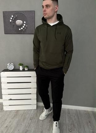 Демісезонний спортивний костюм under armour худі хакі + штани