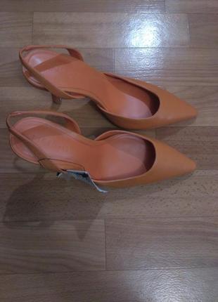 Кожаные женские туфли, босоножки 37 mango оригинал8 фото