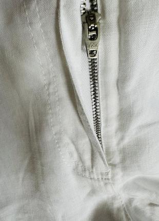 Брюки штани льняні лляні білі батал 16 розмір zara3 фото