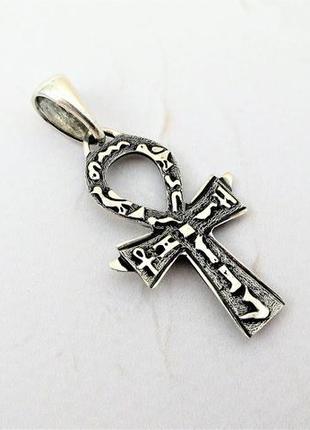 Aнх коптский крест кулон серебро4 фото