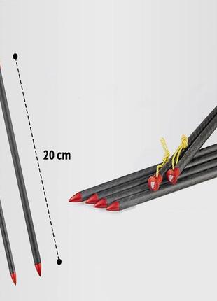 Колышки 3f ul gear carbon nail 15см 6pc 60g4 фото