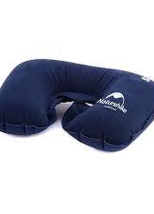 Надувна naturehike подушка inflatable travel neck pillow nh15a003-l dark blue