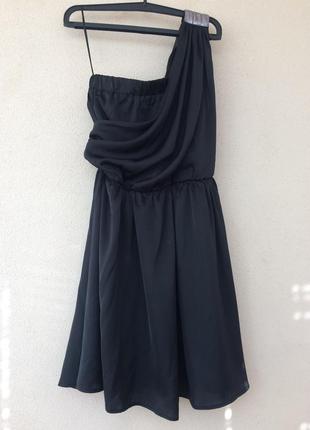 Вечернее сатиновое атласное платье в «грецком стиле, 36/38р.