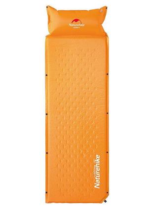 Самонадувной кемпинговый коврик naturehike mat with pillow 25 мм nh15q002-d orange