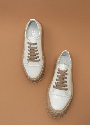 Жіночі кросівки кеди шкіряні білі демісезонні 36-40 кроссовки кеды женские кожаные nemca4 фото