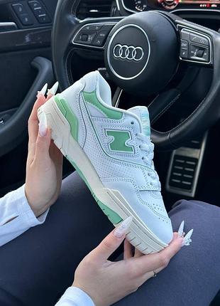 🔥женские кроссовки new balance 550 white green new