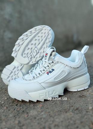 Белые кроссовки кеды кожаные фила fila6 фото