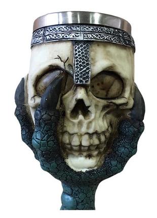 Келих для вина кухоль чашка череп із лапою гра престолів game of thrones кубок готика подарунок