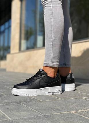Жіночі кросівки Runner nike air force 1 pixel black