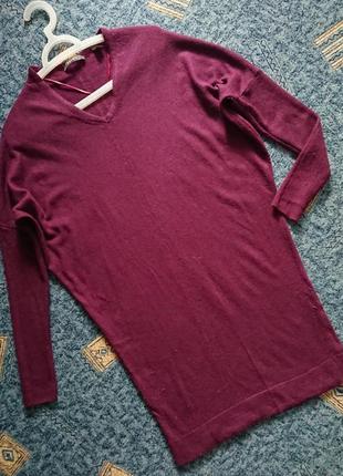 Классная туника-платье «летучая мышь» esprit /теплый удлиненный свитер2 фото
