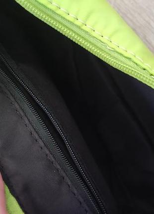 Нейлонова сумка багет з короткою ручкою. зелений неон6 фото