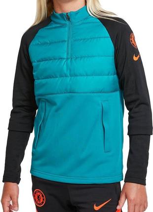 Спортивна фліс-кофта толстовка nike fc chelsea london winter warrior drill top2 фото