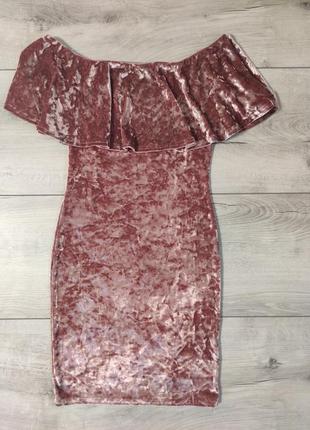 Шикарное бархатное платье berska  размер s-xs