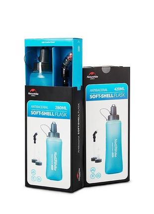 Фляга для бігу naturehike soft flask 0.42 л nh17s028-b блакитний4 фото