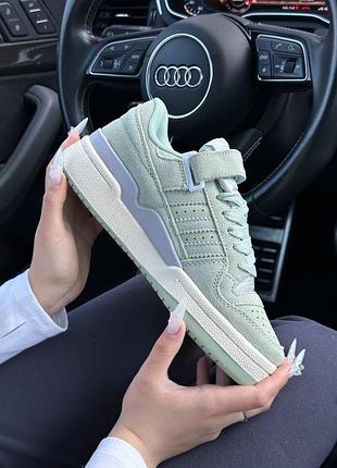 🔥жіночі кросівки adidas forum low green suede