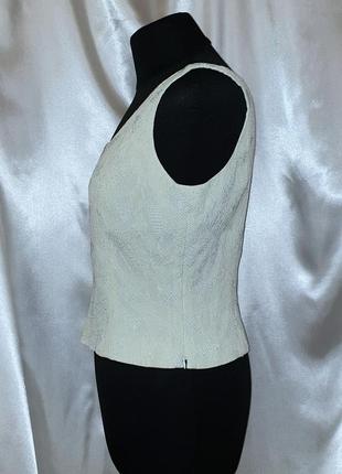Брендовый вечерний нарядный шелковый топ, блуза, корсет, вышитый бисером3 фото
