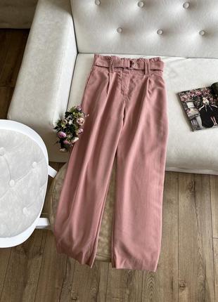 Пудровые брюки zara