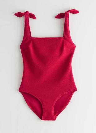 Купальник textured bow tie swimsuit /40