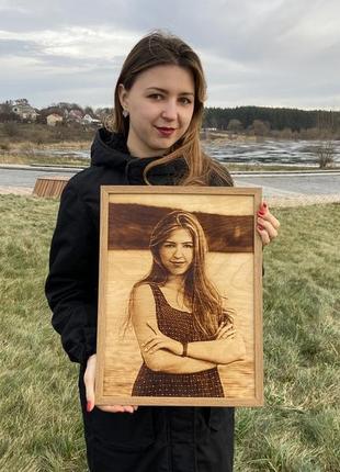 Портрет по фото. подарок из дерева. портрет на заказ