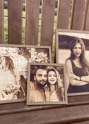 Портрет по фото. подарок из дерева. портрет на заказ