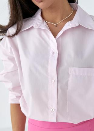 Подовжена жіноча сорочка з напівкруглим низом5 фото