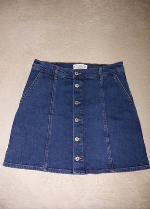 Спідниця mango m, юбка джинсова на болтах манго1 фото