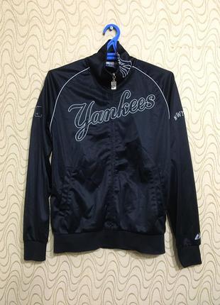 Винтажная бейсбольная кофта олимпийка мастерка свитшот majestic vintage baseball jacket mlb new york yankees млб нью йорк янкиз nfl nba nhl ufc