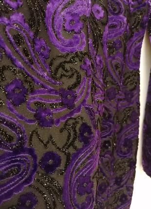 Оксамитове коктельна сукня фіолетовий колір4 фото