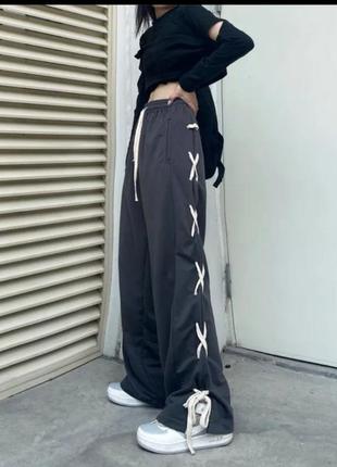 Широкі штани карго в стилі харадзюку3 фото