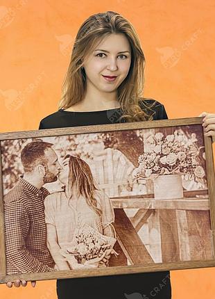 Деревянный декор на стену. подарки из дерева мужчине. пано дерево - 40х60 см
