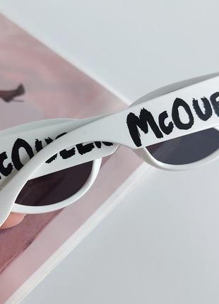 Окуляри жіночі сонцезахисні білі mcqueen3 фото