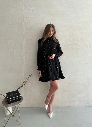 Жіноча сукня у горох 💙 3