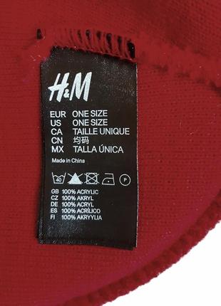 Шапка h&amp;m швеція червона подвійна із закотом3 фото