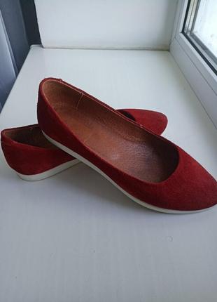 Балетки замшевые натуральные